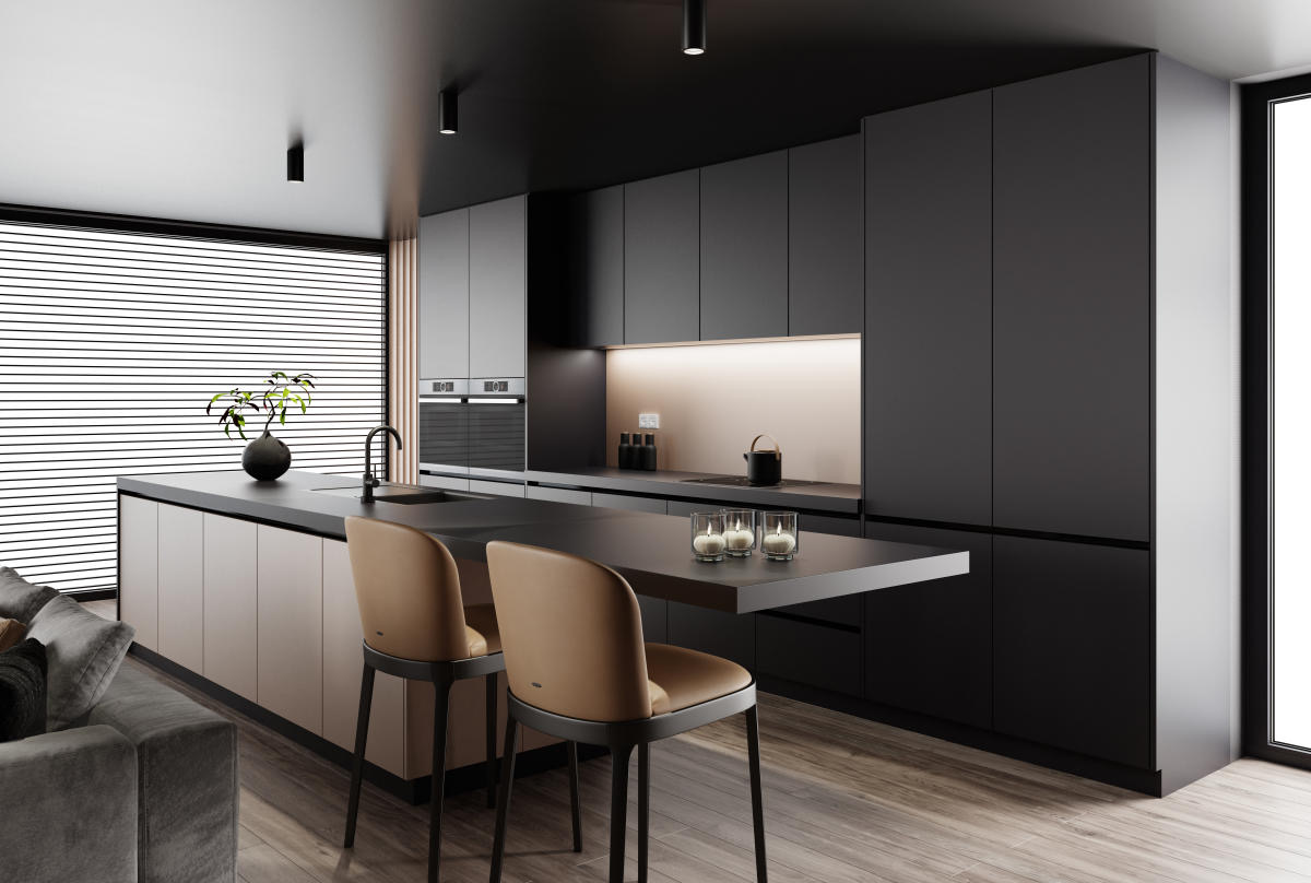 kitchen with island interior design